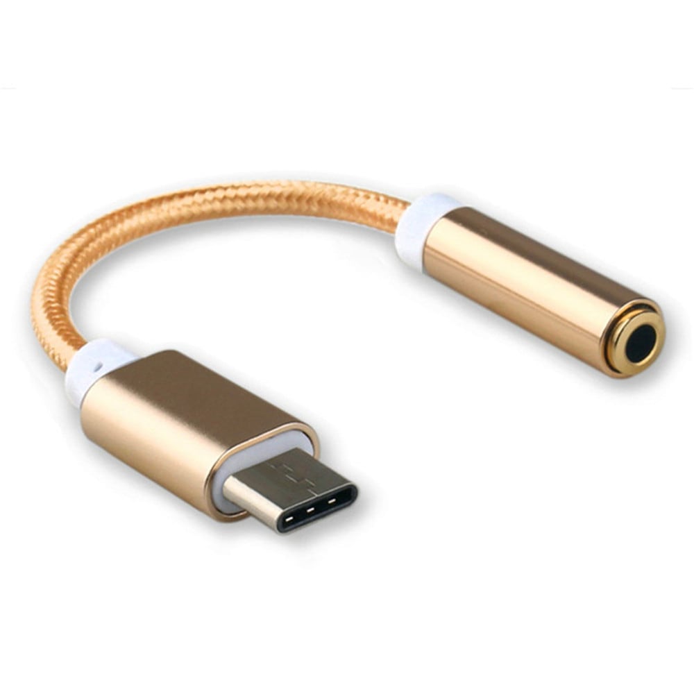 Type-C to 3.5 Earphone Adapter Type-C USB-C male to 3.5mm AUX audio female AUX Cable- Silver Type-C to 3.5 Earphone Adapter Type-C USB-C male to 3.5mm AUX audio female AUX Cable- Silver