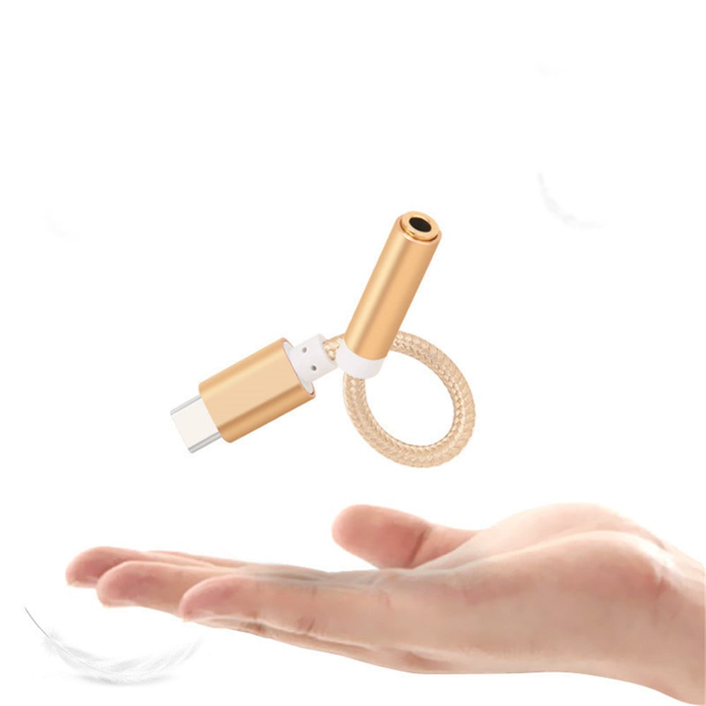 Type-C to 3.5 Earphone Adapter Type-C USB-C male to 3.5mm AUX audio female AUX Cable- Silver Type-C to 3.5 Earphone Adapter Type-C USB-C male to 3.5mm AUX audio female AUX Cable- Silver