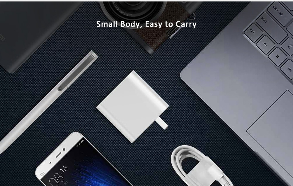 Original Xiaomi ABS Portable Fast Power Adapter- White Original Xiaomi ABS Portable Fast Power Adapter- White