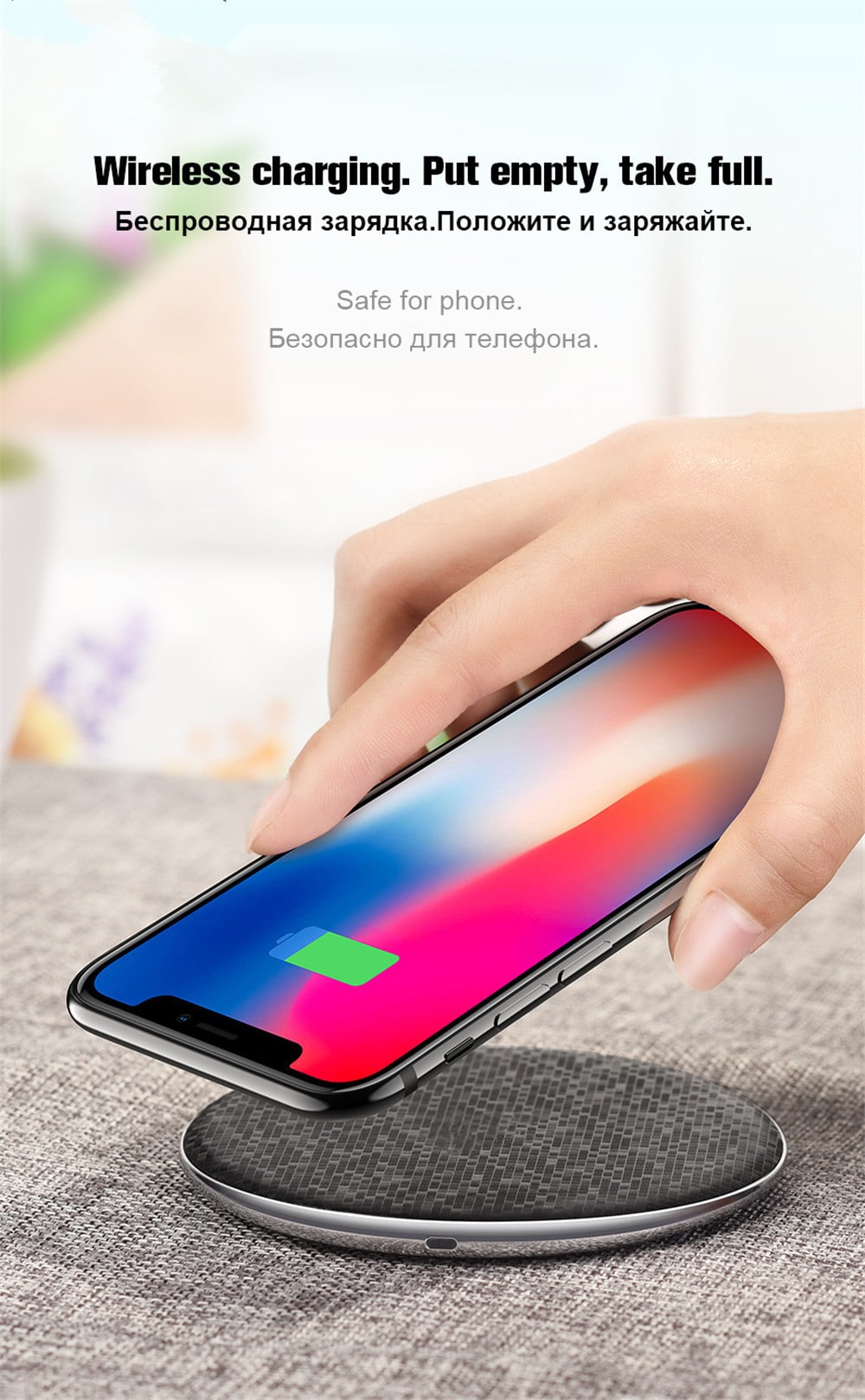 Qi Wireless Charger 5V1A Desktop Wireless Fast Charging Pad For iPhone X / 8 / 8 Plus Samsung Galaxy S8 / S8 + / Note 8- Black Qi Wireless Charger 5V1A Desktop Wireless Fast Charging Pad For iPhone X / 8 / 8 Plus Samsung Galaxy S8 / S8 + / Note 8- Black