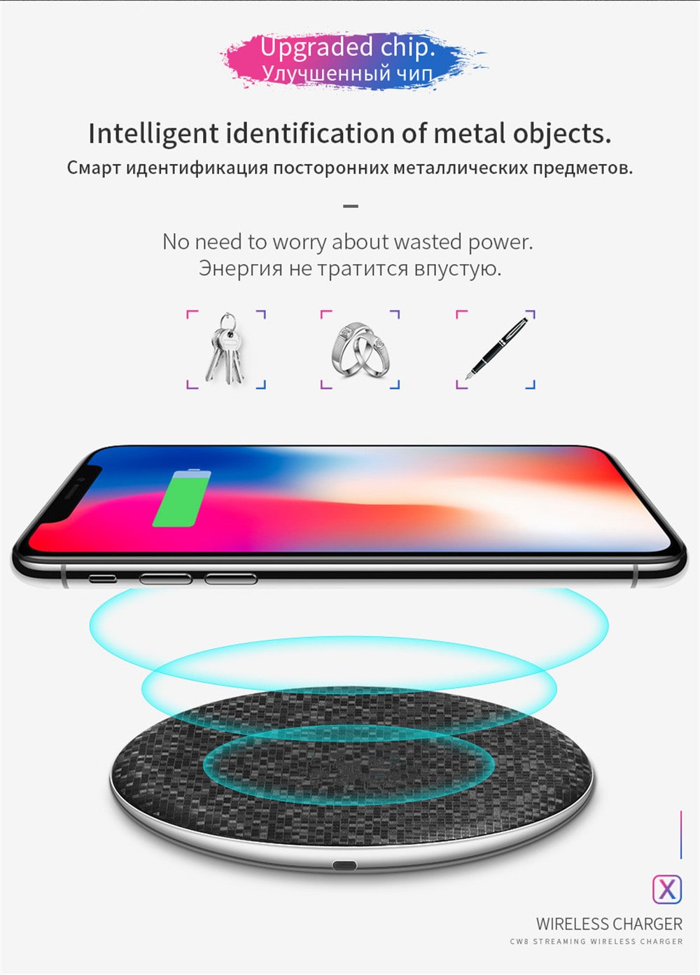 Qi Wireless Charger 5V1A Desktop Wireless Fast Charging Pad For iPhone X / 8 / 8 Plus Samsung Galaxy S8 / S8 + / Note 8- Black Qi Wireless Charger 5V1A Desktop Wireless Fast Charging Pad For iPhone X / 8 / 8 Plus Samsung Galaxy S8 / S8 + / Note 8- Black