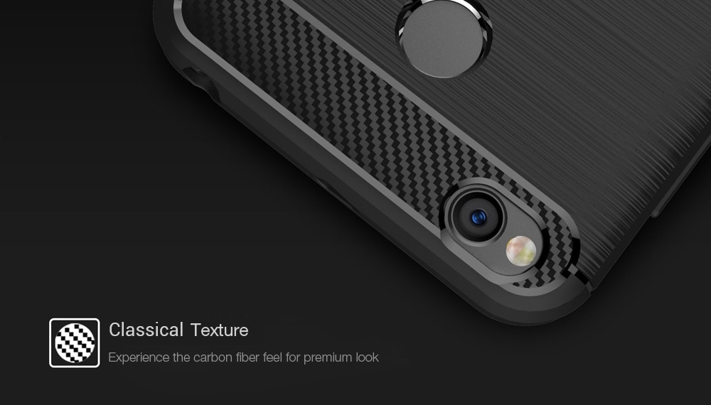 Wkae Solid Color Carbon Fiber Texture TPU Soft Protective Case for Xiaomi Redmi 4X- Black Wkae Solid Color Carbon Fiber Texture TPU Soft Protective Case for Xiaomi Redmi 4X- Black