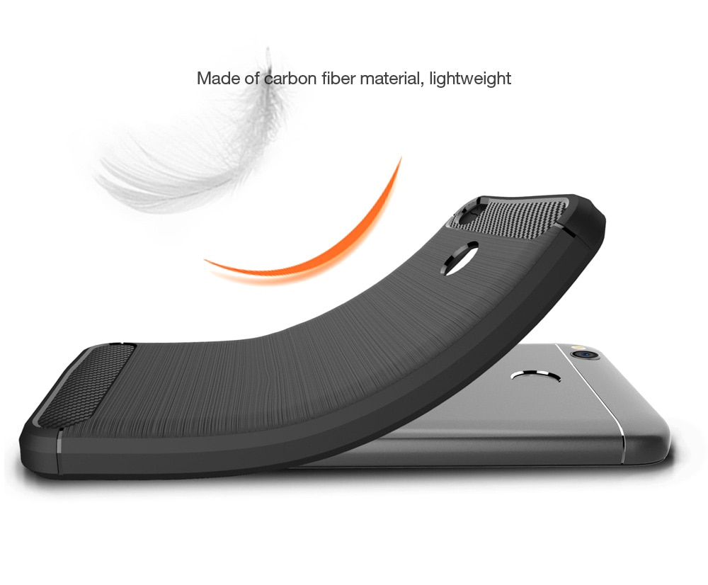 Wkae Solid Color Carbon Fiber Texture TPU Soft Protective Case for Xiaomi Redmi 4X- Black Wkae Solid Color Carbon Fiber Texture TPU Soft Protective Case for Xiaomi Redmi 4X- Black