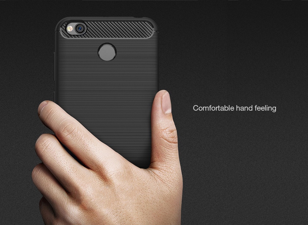 Wkae Solid Color Carbon Fiber Texture TPU Soft Protective Case for Xiaomi Redmi 4X- Black Wkae Solid Color Carbon Fiber Texture TPU Soft Protective Case for Xiaomi Redmi 4X- Black