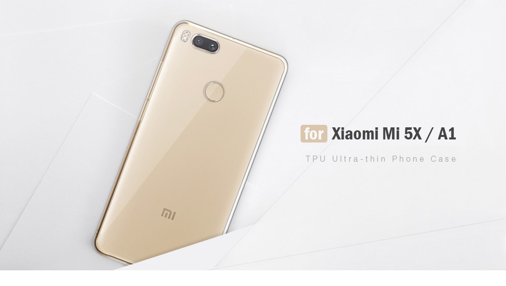 Transparent Soft TPU Clear Cover Case for Xiaomi Mi A1 / Mi 5X- Transparent Transparent Soft TPU Clear Cover Case for Xiaomi Mi A1 / Mi 5X- Transparent