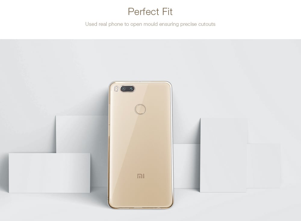 Transparent Soft TPU Clear Cover Case for Xiaomi Mi A1 / Mi 5X- Transparent Transparent Soft TPU Clear Cover Case for Xiaomi Mi A1 / Mi 5X- Transparent