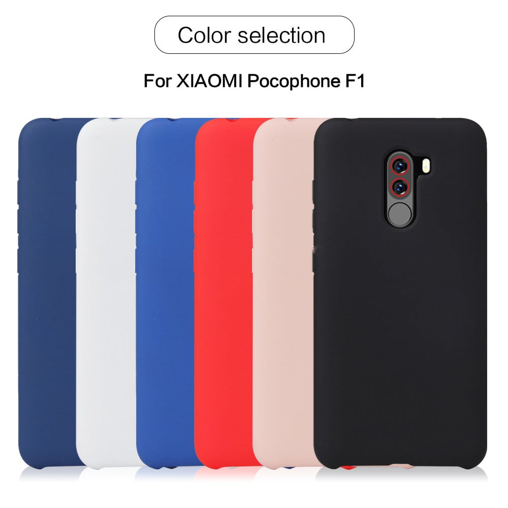 Silicone Protective Cover Case for Xiaomi Pocophone F1- Black Silicone Protective Cover Case for Xiaomi Pocophone F1- Black