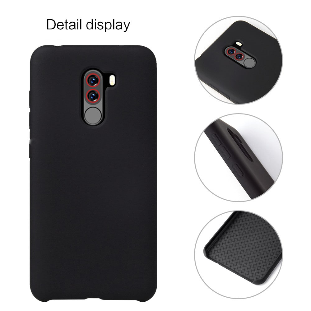 Silicone Protective Cover Case for Xiaomi Pocophone F1- Black Silicone Protective Cover Case for Xiaomi Pocophone F1- Black