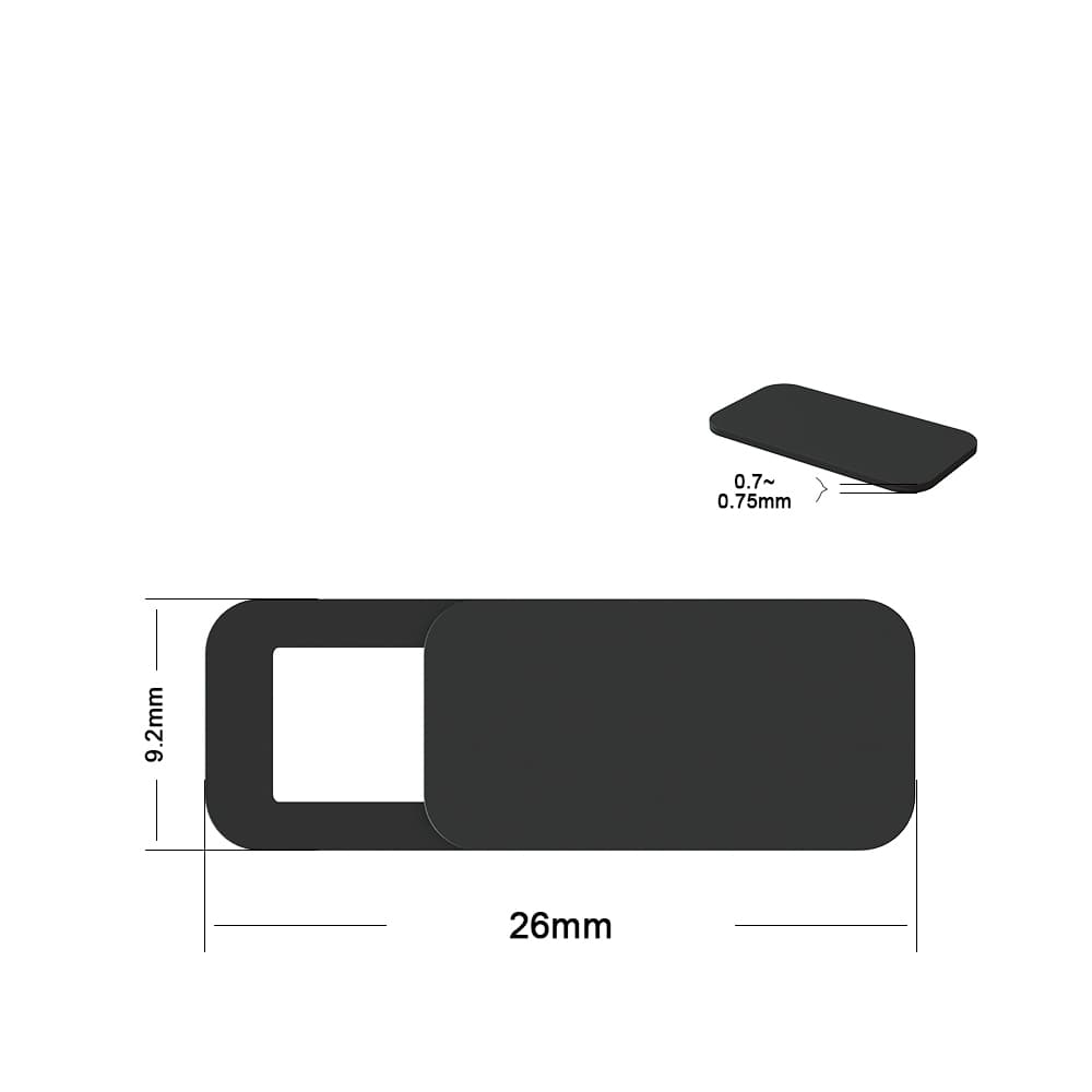 T10 3pcs Ultra Thin Webcam Durable Slider Laptop Camera Cover for Privacy- Black T10 3pcs Ultra Thin Webcam Durable Slider Laptop Camera Cover for Privacy- Black