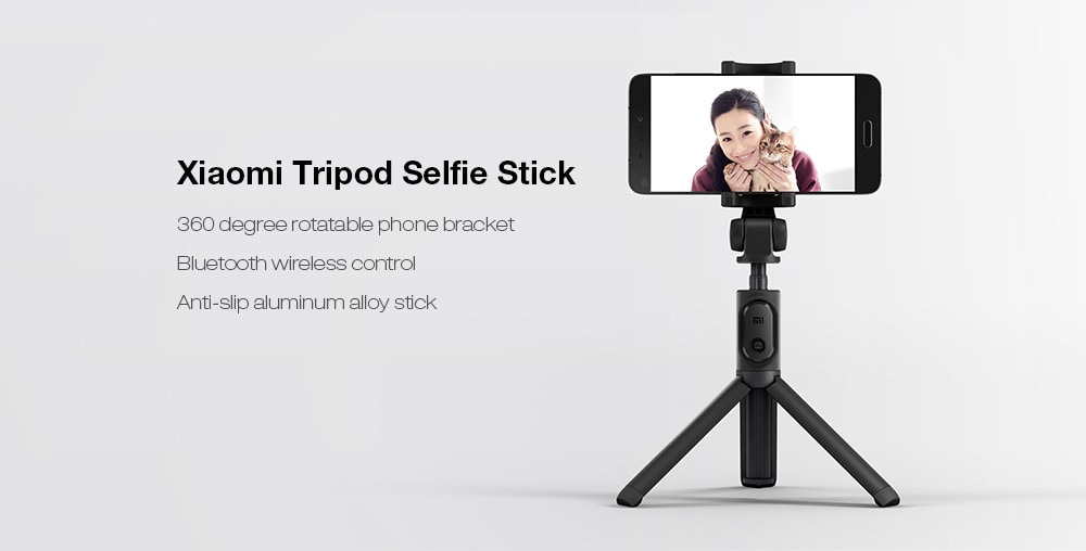Xiaomi Tripod Mount Holder Selfie Stick Wireless Bluetooth 3.0 Remote Control- Gray Xiaomi Tripod Mount Holder Selfie Stick Wireless Bluetooth 3.0 Remote Control- Gray