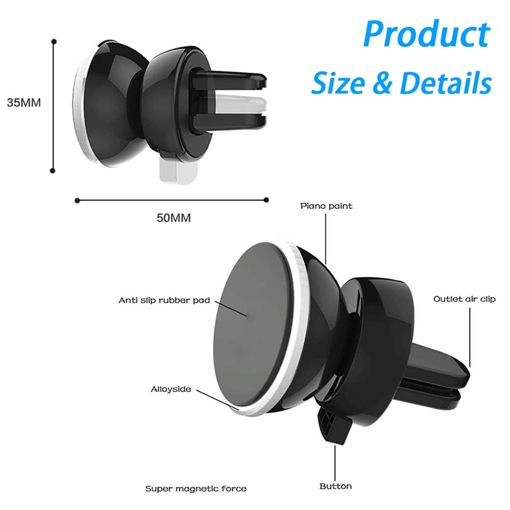 Simple 360 Degree Rotating Car Phone Holder- Crystal Blue Simple 360 Degree Rotating Car Phone Holder- Crystal Blue
