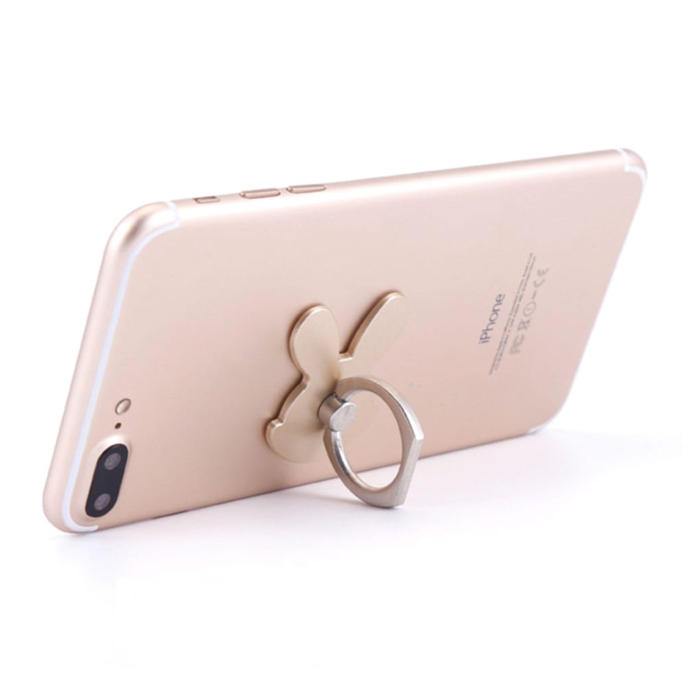 Rabbit 360 Degree Finger Ring Mobile Phone Stand Holder- Silver Rabbit 360 Degree Finger Ring Mobile Phone Stand Holder- Silver