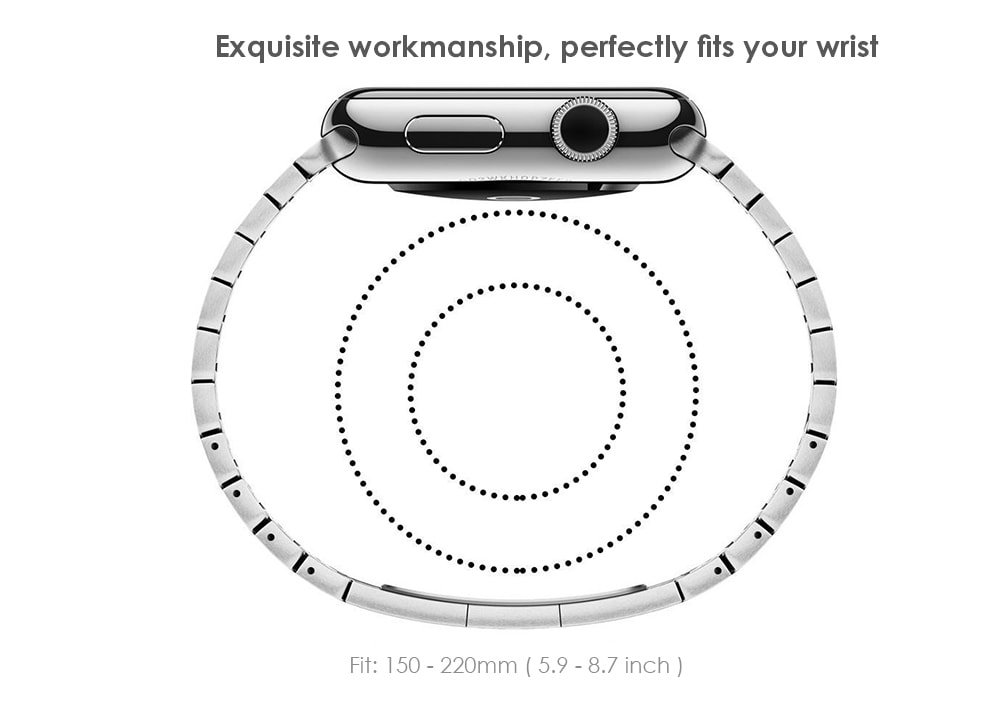 Detachable Stainless Steel Watchband for Apple Watch 42mm- Black Detachable Stainless Steel Watchband for Apple Watch 42mm- Black