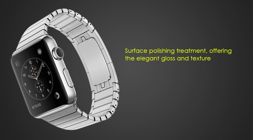Detachable Stainless Steel Watchband for Apple Watch 38mm- Black Detachable Stainless Steel Watchband for Apple Watch 38mm- Black