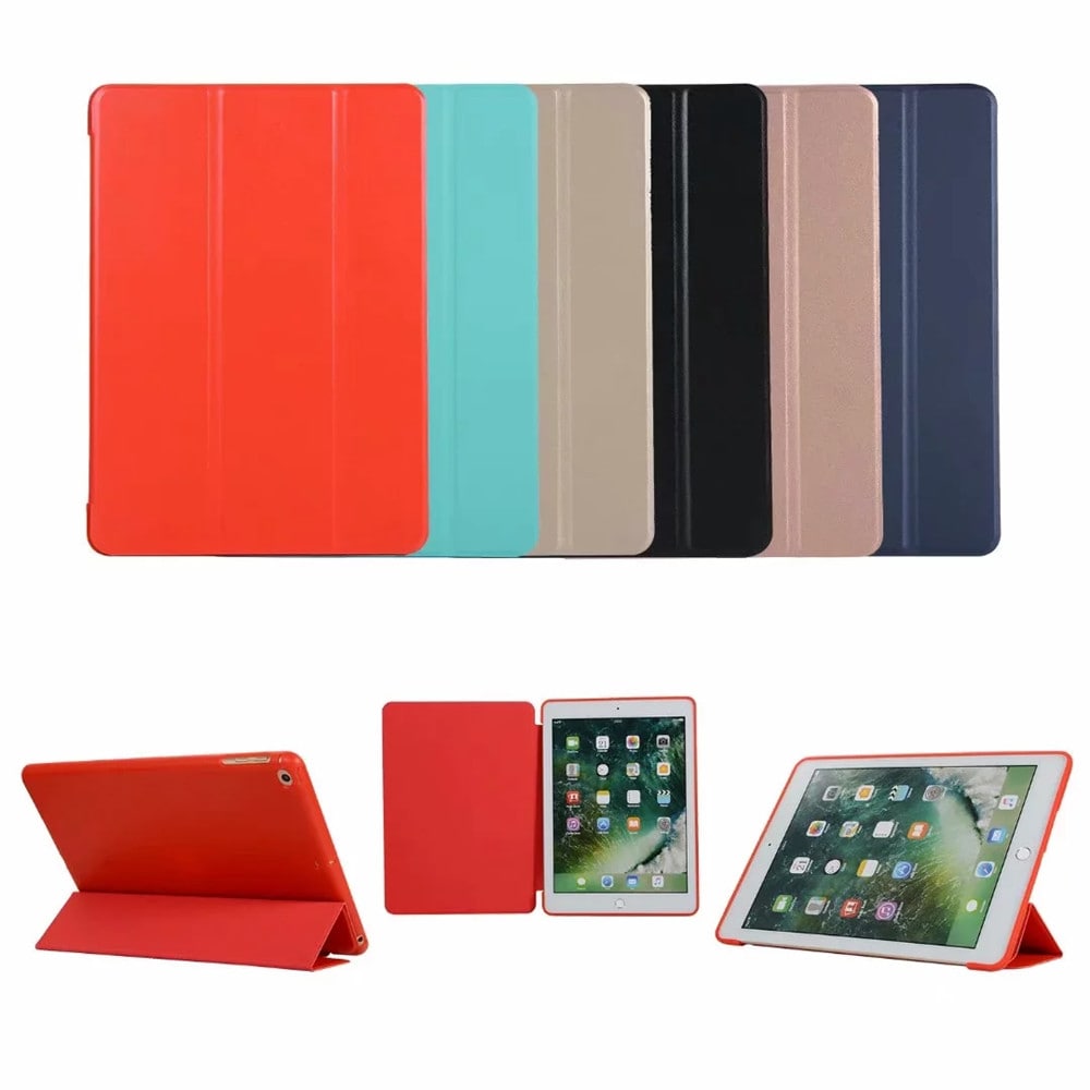 Silicone Soft Leather Smart Cover Case for iPad Air / Air 2 / 9.7 (2017) / (2018)- Rose Silicone Soft Leather Smart Cover Case for iPad Air / Air 2 / 9.7 (2017) / (2018)- Rose