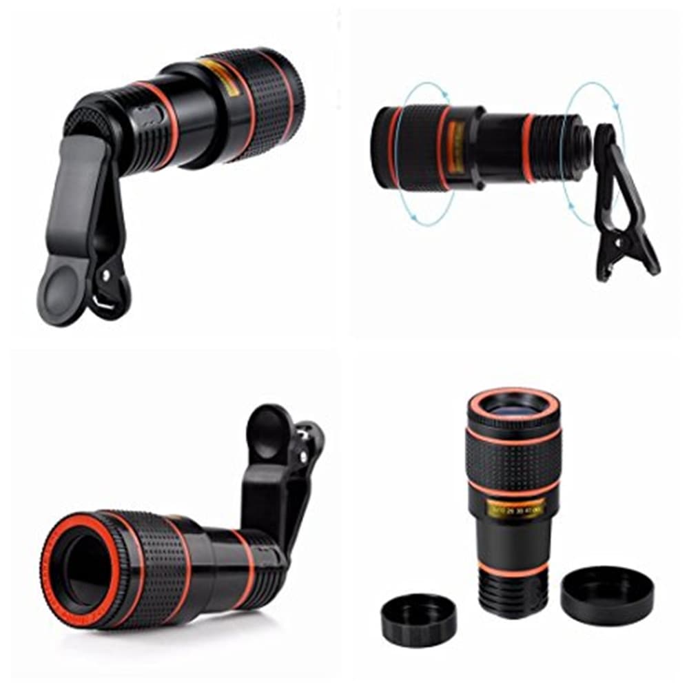 Universal 8X Optical Zoom Telescope Camera Lens Clip Mobile Phone Telescope for Xiaomi / Huawei / Samsung- White Universal 8X Optical Zoom Telescope Camera Lens Clip Mobile Phone Telescope for Xiaomi / Huawei / Samsung- White