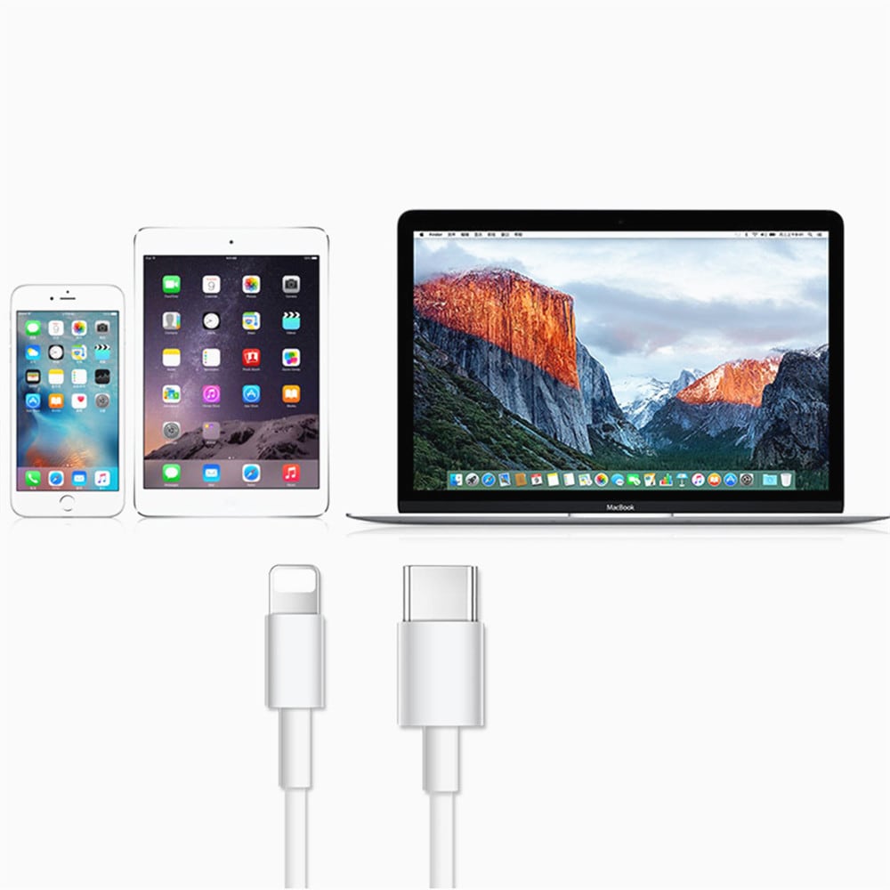Type - C Quick Charge For Apple Cable Line- White Type - C Quick Charge For Apple Cable Line- White