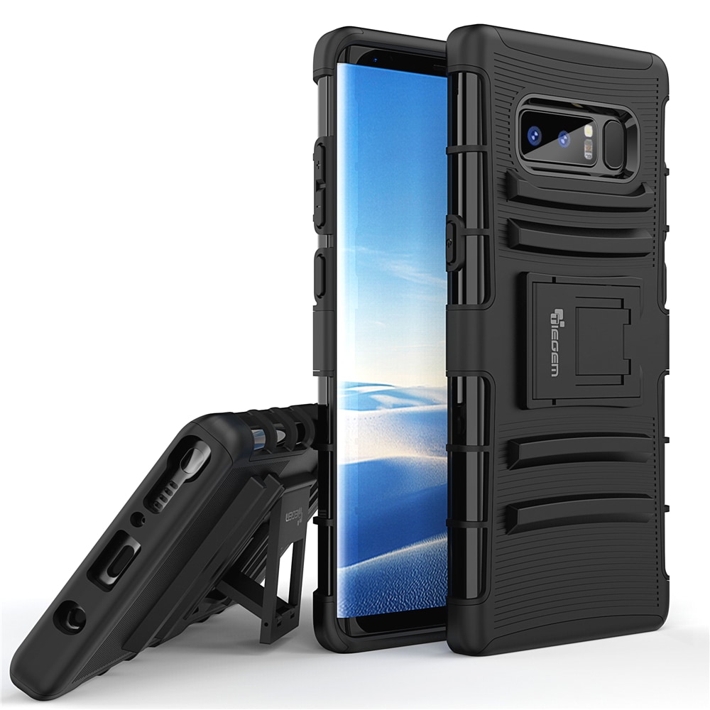 TIEGEM Phone Case for Samsung Note 8 Silicone Back Cover with Kickstand- Red TIEGEM Phone Case for Samsung Note 8 Silicone Back Cover with Kickstand- Red