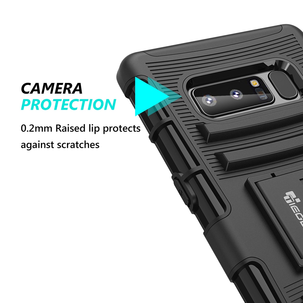 TIEGEM Phone Case for Samsung Note 8 Silicone Back Cover with Kickstand- Red TIEGEM Phone Case for Samsung Note 8 Silicone Back Cover with Kickstand- Red