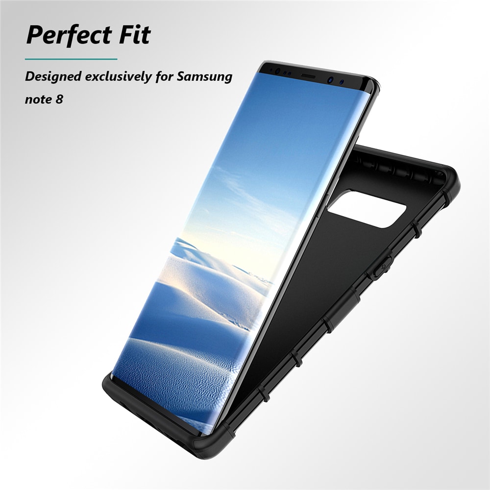 TIEGEM Phone Case for Samsung Note 8 Silicone Back Cover with Kickstand- Red TIEGEM Phone Case for Samsung Note 8 Silicone Back Cover with Kickstand- Red