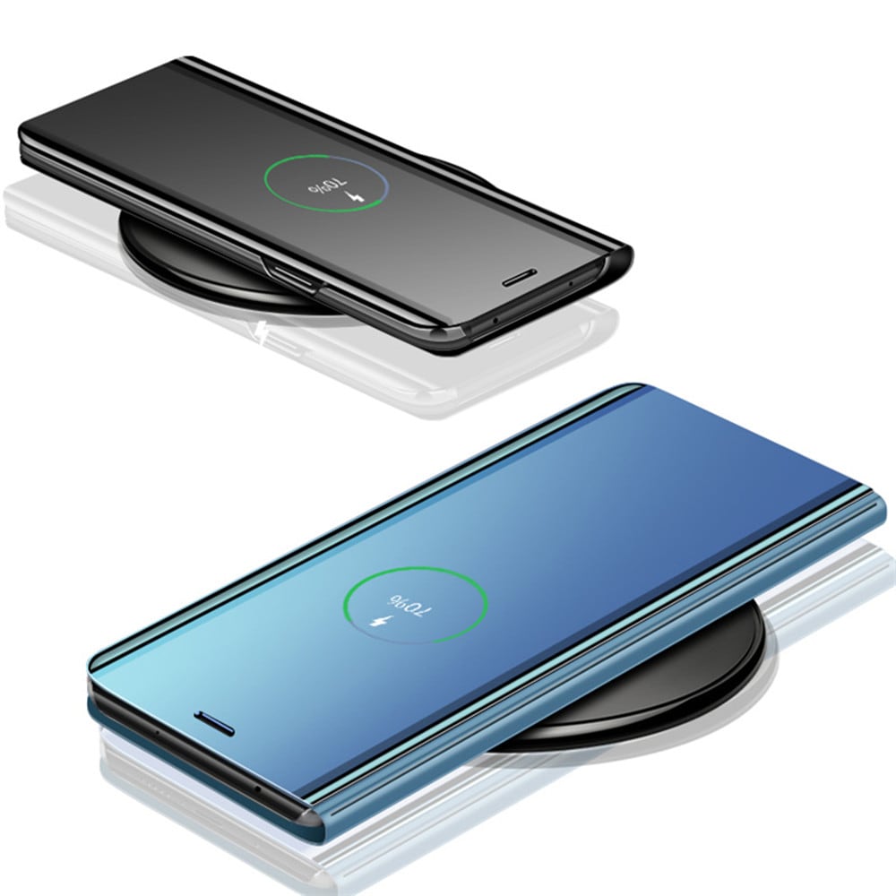 Smart Mirror Flip Phone Case Clear View Cover for Samsung Galaxy J4 2018- Blueberry Blue Smart Mirror Flip Phone Case Clear View Cover for Samsung Galaxy J4 2018- Blueberry Blue