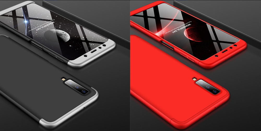 Shockproof Ultra-thin Full Body Cover Solid Hard Case for Samsung Galaxy A7 2018- Multi-G Shockproof Ultra-thin Full Body Cover Solid Hard Case for Samsung Galaxy A7 2018- Multi-G