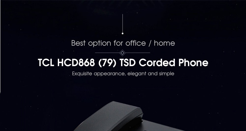 TCL HCD868 (79) TSD Corded Phone with Caller ID / Call Waiting / No Battery / Brightness Adjustment- Black TCL HCD868 (79) TSD Corded Phone with Caller ID / Call Waiting / No Battery / Brightness Adjustment- Black