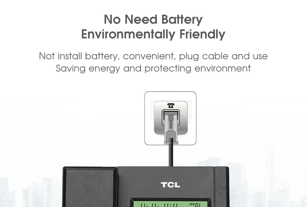 TCL HCD868 (79) TSD Corded Phone with Caller ID / Call Waiting / No Battery / Brightness Adjustment- Black TCL HCD868 (79) TSD Corded Phone with Caller ID / Call Waiting / No Battery / Brightness Adjustment- Black