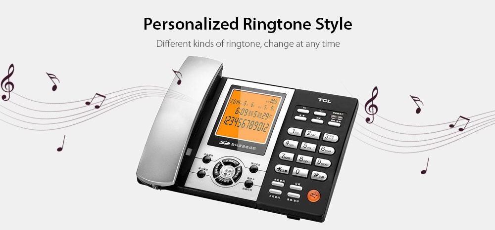 TCL HCD868 ( 88 ) Corded Recording Phone with Caller ID / Call Waiting / 8G SD Card / Brightness Adjustment- Black TCL HCD868 ( 88 ) Corded Recording Phone with Caller ID / Call Waiting / 8G SD Card / Brightness Adjustment- Black