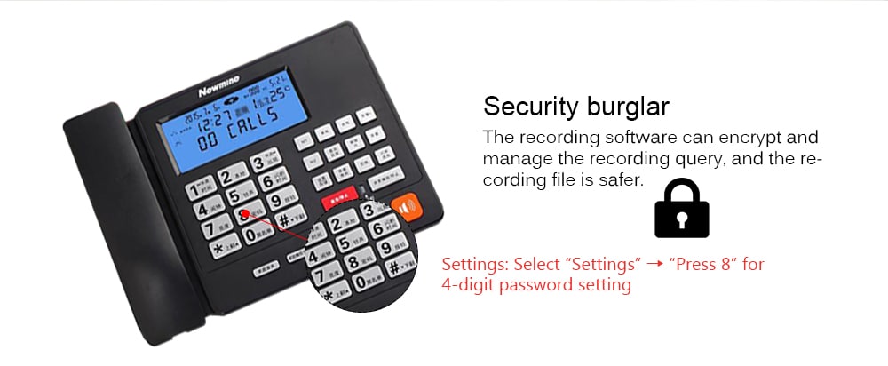 Smart Business Home Message Recording Telephone- Black Smart Business Home Message Recording Telephone- Black