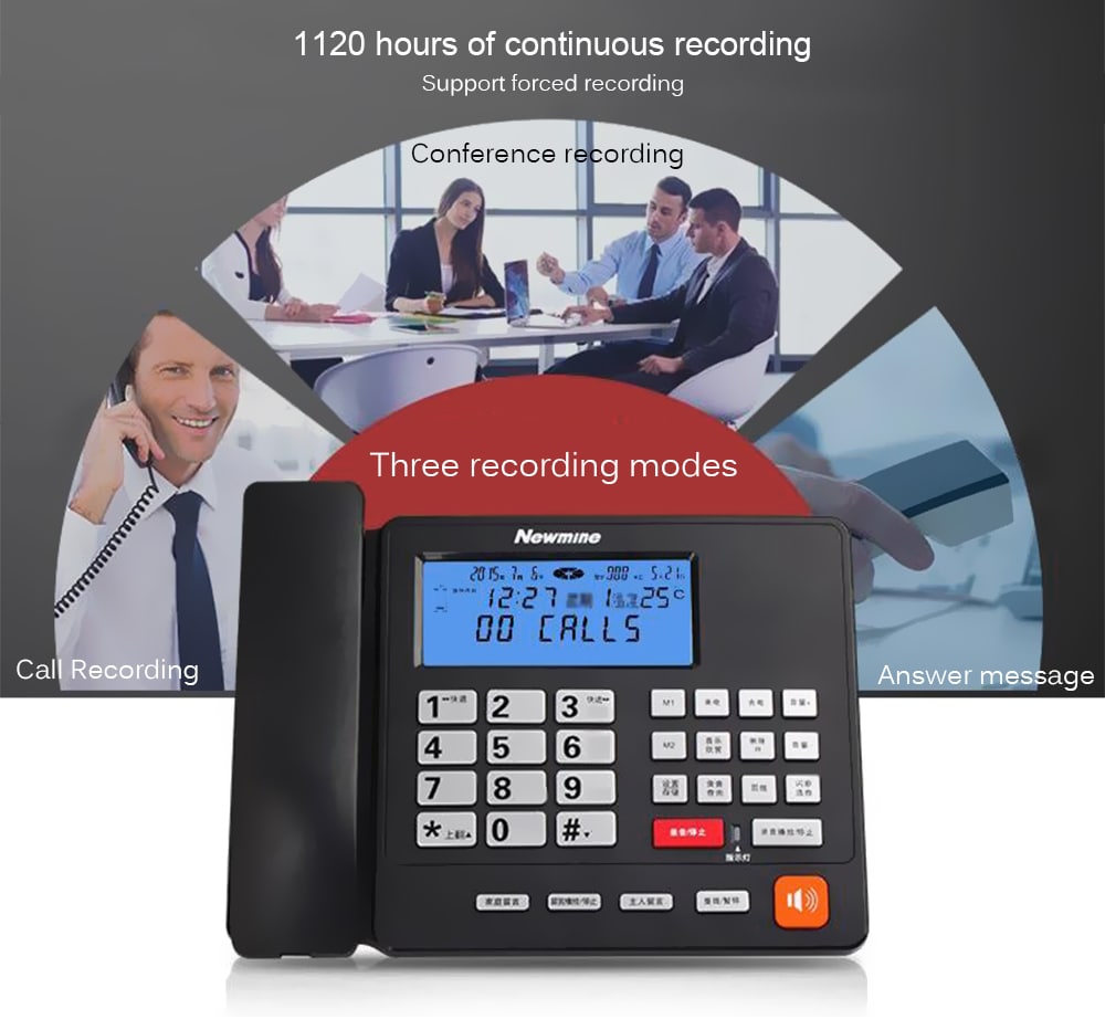 Smart Business Home Message Recording Telephone- Black Smart Business Home Message Recording Telephone- Black