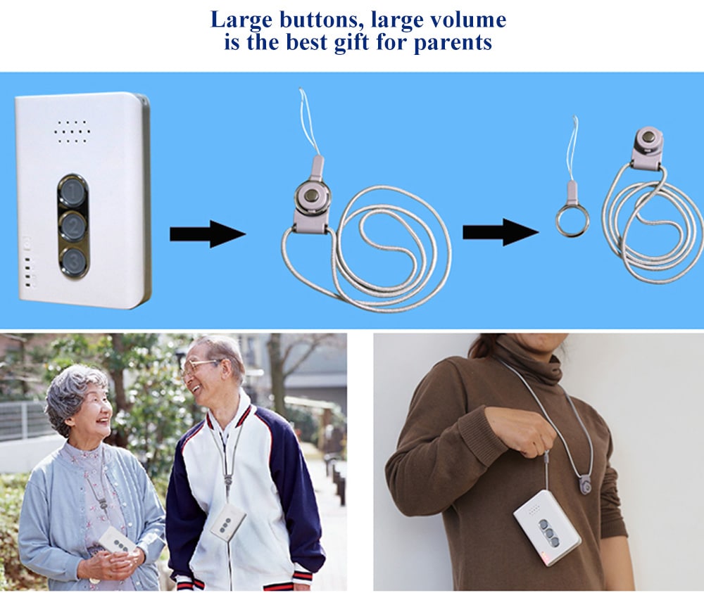 Old Man Emergency Caller One Button Call Mobile Phone Built-in Antenna Version- White Old Man Emergency Caller One Button Call Mobile Phone Built-in Antenna Version- White