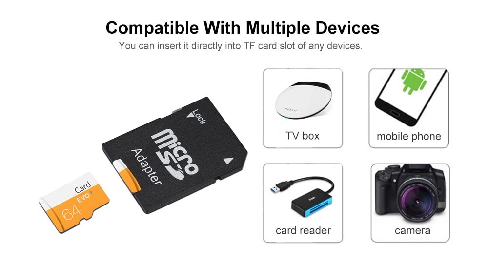 TF / Micro SD Card with Card Sleeve- School Bus Yellow 8G TF / Micro SD Card with Card Sleeve- School Bus Yellow 8G