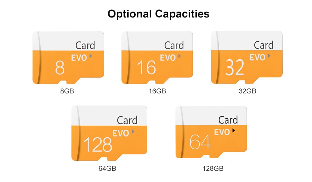 TF / Micro SD Card with Card Sleeve- School Bus Yellow 8G TF / Micro SD Card with Card Sleeve- School Bus Yellow 8G