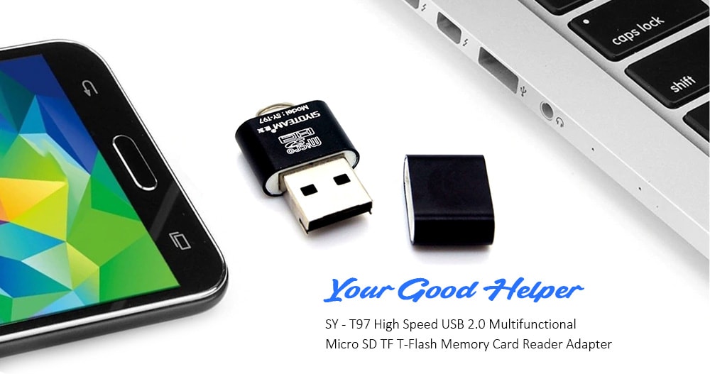 High Speed USB 2.0 Micro SD TF T-Flash Memory Card Reader Adapter- Black High Speed USB 2.0 Micro SD TF T-Flash Memory Card Reader Adapter- Black