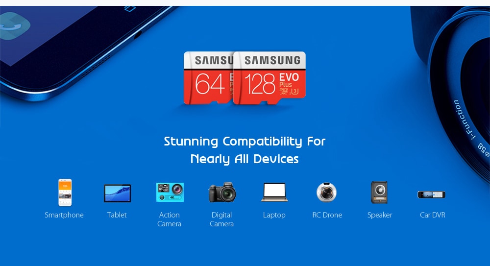 Samsung 64G 128G Mobile Phone Driving Recorder Sports Camera TF Memory Card- Red 64GB Samsung 64G 128G Mobile Phone Driving Recorder Sports Camera TF Memory Card- Red 64GB