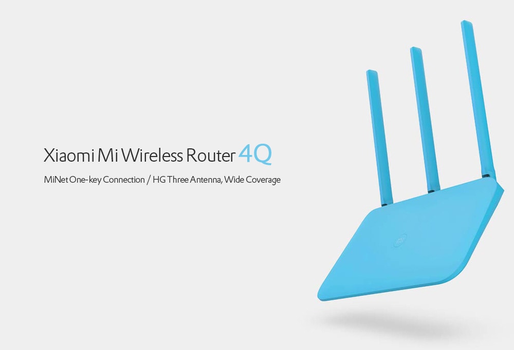 Original Xiaomi Mi 4Q Wireless Router 450Mbps / Three Antennas- Deep Sky Blue Original Xiaomi Mi 4Q Wireless Router 450Mbps / Three Antennas- Deep Sky Blue