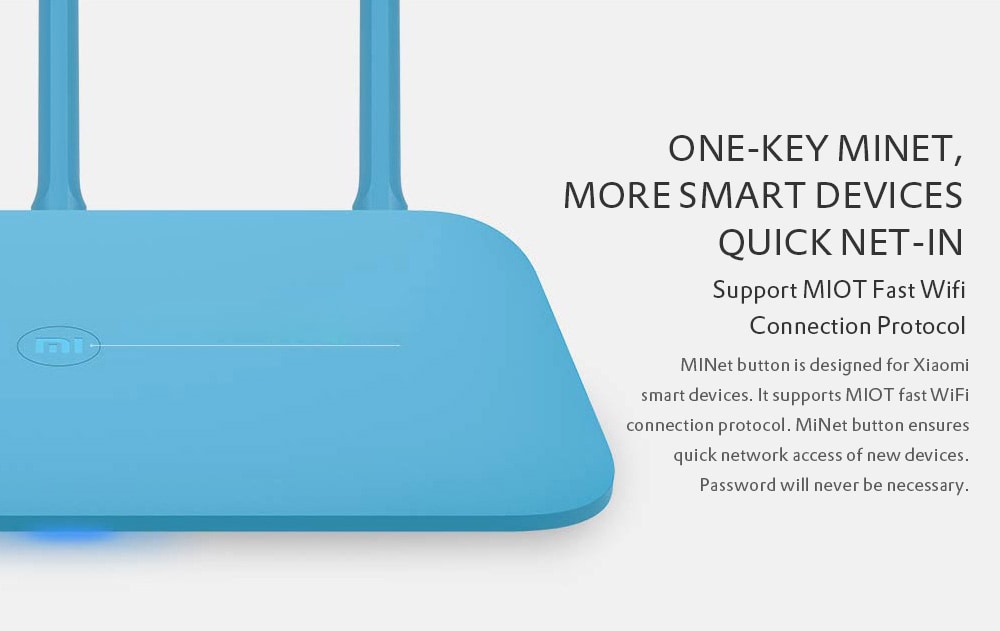 Original Xiaomi Mi 4Q Wireless Router 450Mbps / Three Antennas- Deep Sky Blue Original Xiaomi Mi 4Q Wireless Router 450Mbps / Three Antennas- Deep Sky Blue