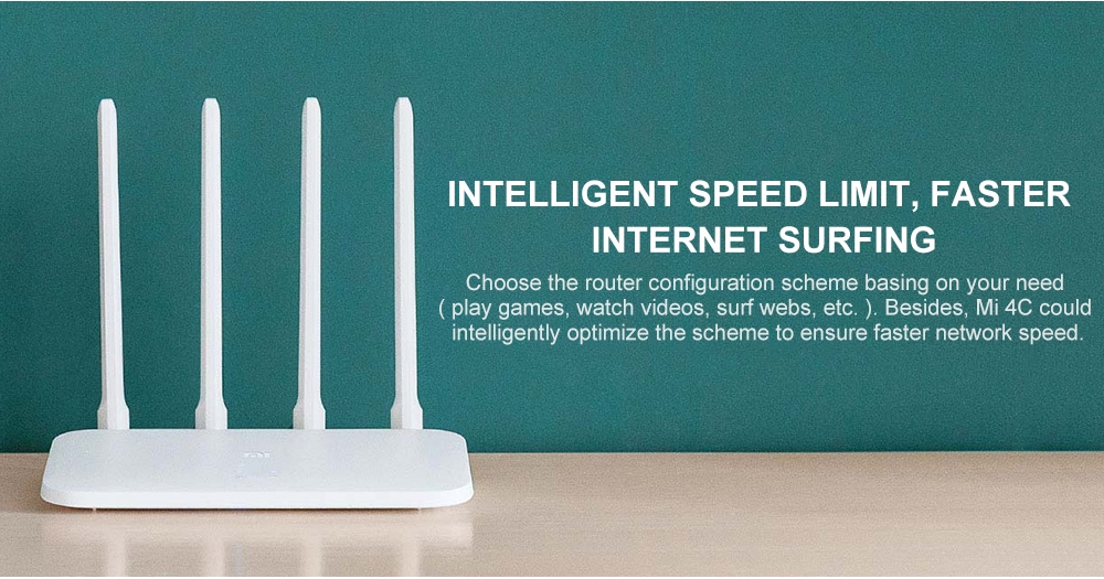 Original Xiaomi Mi 4C Wireless Router 300Mbps / Four Antennas / 2.4GHz- White Original Xiaomi Mi 4C Wireless Router 300Mbps / Four Antennas / 2.4GHz- White