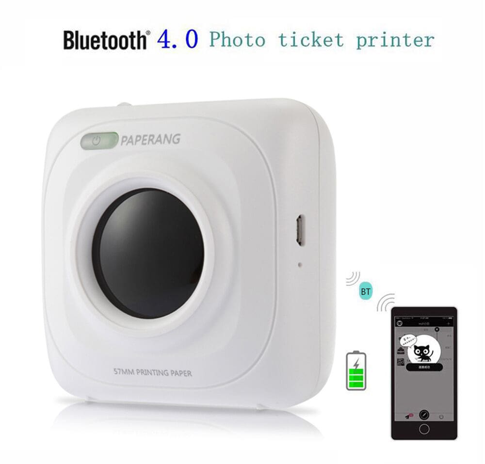PAPERANG P1 Mini Handheld Bluetooth Photo Printer- White PAPERANG P1 Mini Handheld Bluetooth Photo Printer- White