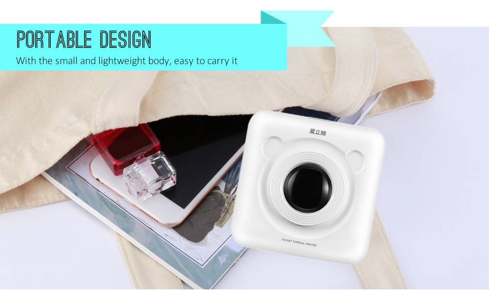 PeriPage A6 Mini Handheld Bluetooth Photo Printer- Sky Blue PeriPage A6 Mini Handheld Bluetooth Photo Printer- Sky Blue