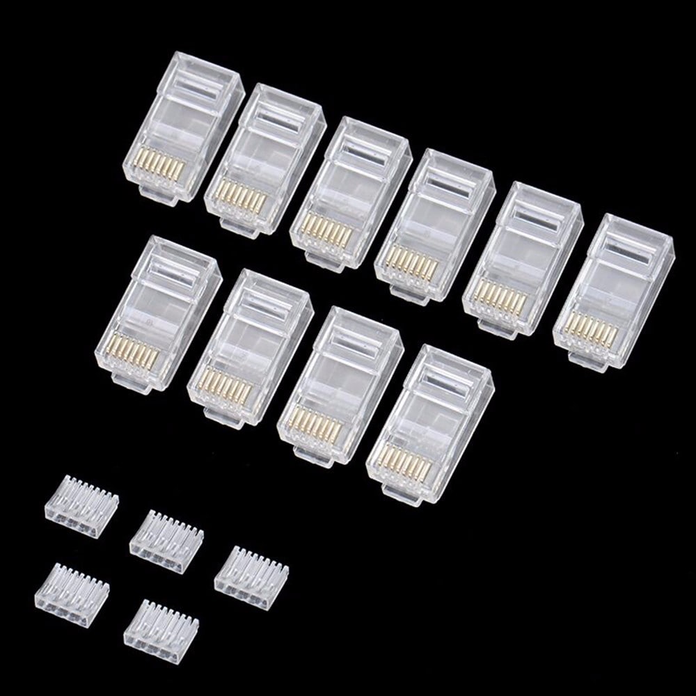 Vention 10pcs Cat6 RJ45 Unshielded Crystal Head Modular Plugs for Stranded UTP Cable- Transparent Vention 10pcs Cat6 RJ45 Unshielded Crystal Head Modular Plugs for Stranded UTP Cable- Transparent