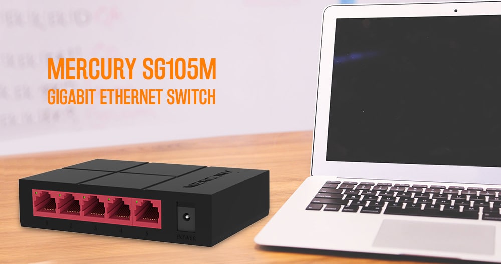 SG105M Mini 5 Port Gigabit Ethernet Switch 10 / 100 / 1000Mbps Transmission- Black SG105M Mini 5 Port Gigabit Ethernet Switch 10 / 100 / 1000Mbps Transmission- Black
