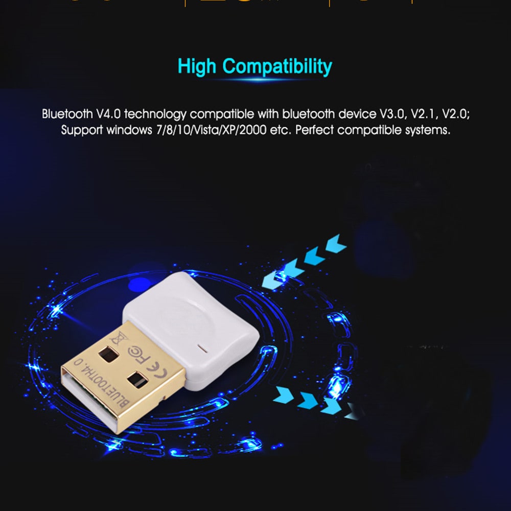 USB Bluetooth Adapter Wireless Bluetooth 4.0 Music Receiver for Computer PC- Black USB Bluetooth Adapter Wireless Bluetooth 4.0 Music Receiver for Computer PC- Black