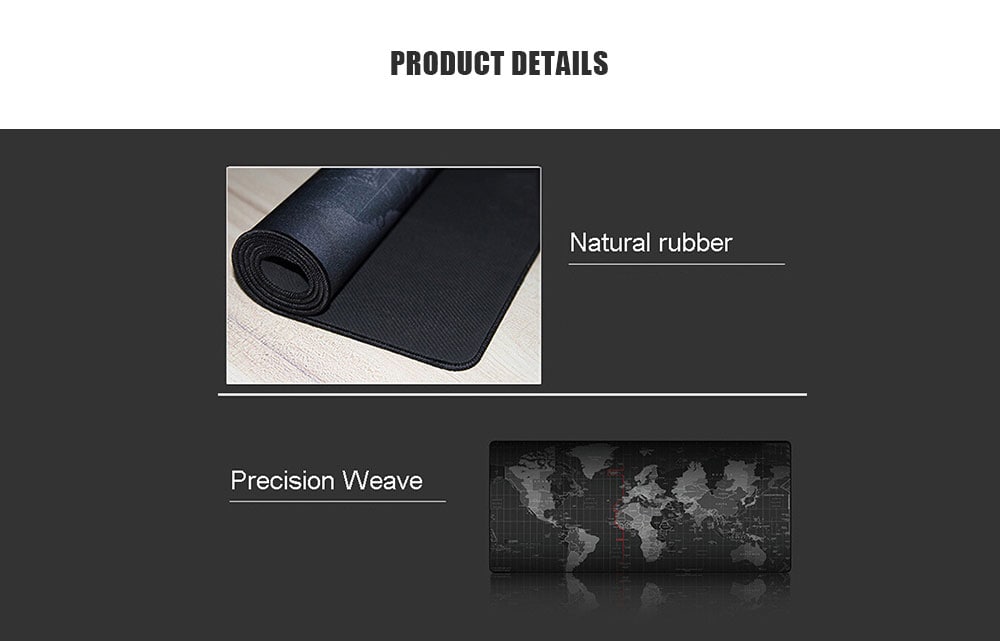 World Map Mouse Pad Oversized Non-slip Desktop Keyboard Mat- Black 300x700x3mm World Map Mouse Pad Oversized Non-slip Desktop Keyboard Mat- Black 300x700x3mm