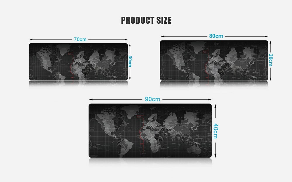 World Map Mouse Pad Oversized Non-slip Desktop Keyboard Mat- Black 300x700x3mm World Map Mouse Pad Oversized Non-slip Desktop Keyboard Mat- Black 300x700x3mm