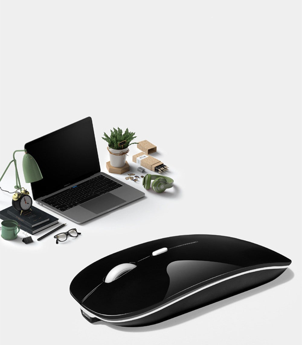 Rechargeable Wireless Mouse 2.4GHz Optical Ultrathin Mice for Computer Laptop- White Rechargeable Wireless Mouse 2.4GHz Optical Ultrathin Mice for Computer Laptop- White