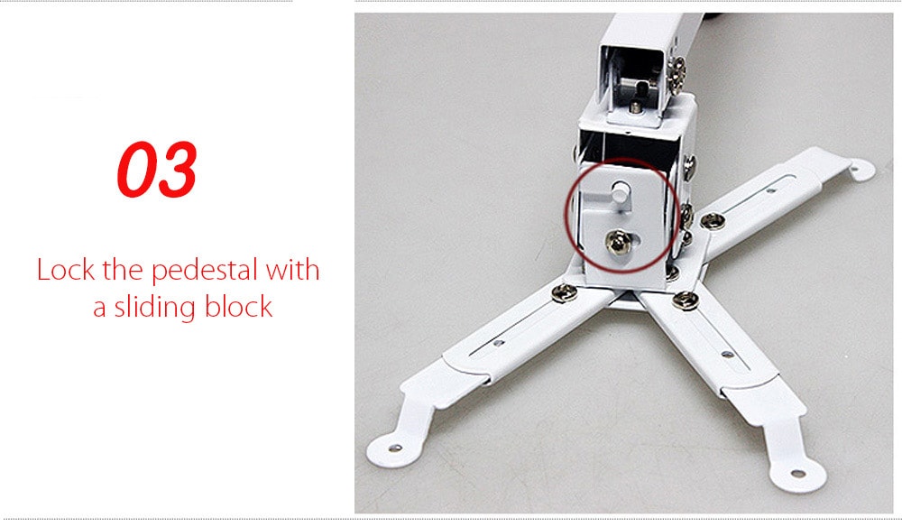 Universal Adjustable Projector Ceiling Mount Loading 15KG Wall Hanging Bracket Holder- White Universal Adjustable Projector Ceiling Mount Loading 15KG Wall Hanging Bracket Holder- White