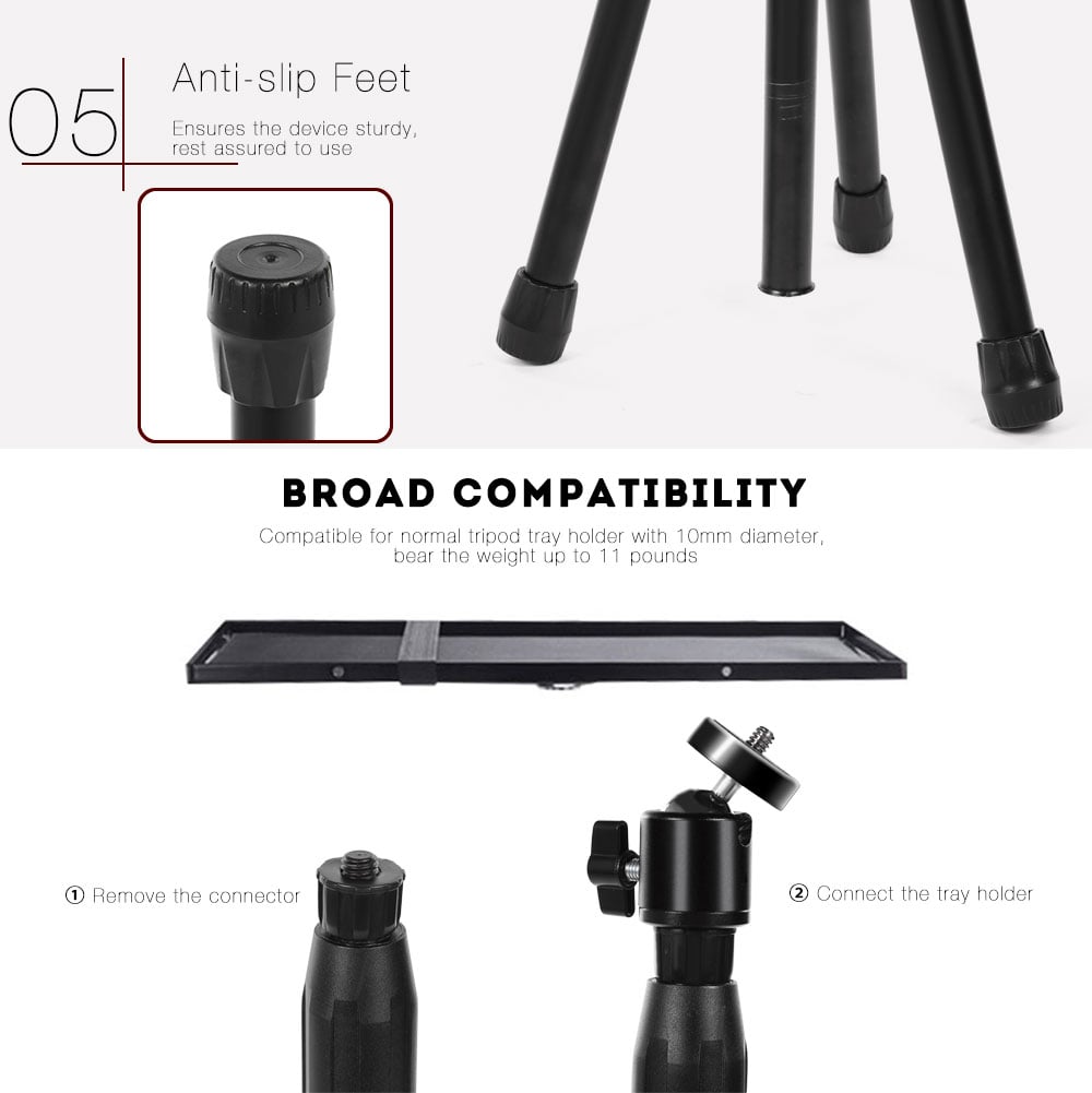 V2 Portable Tripod 55 inch Holder for Mini Projector Camera with Bag- Black V2 Portable Tripod 55 inch Holder for Mini Projector Camera with Bag- Black