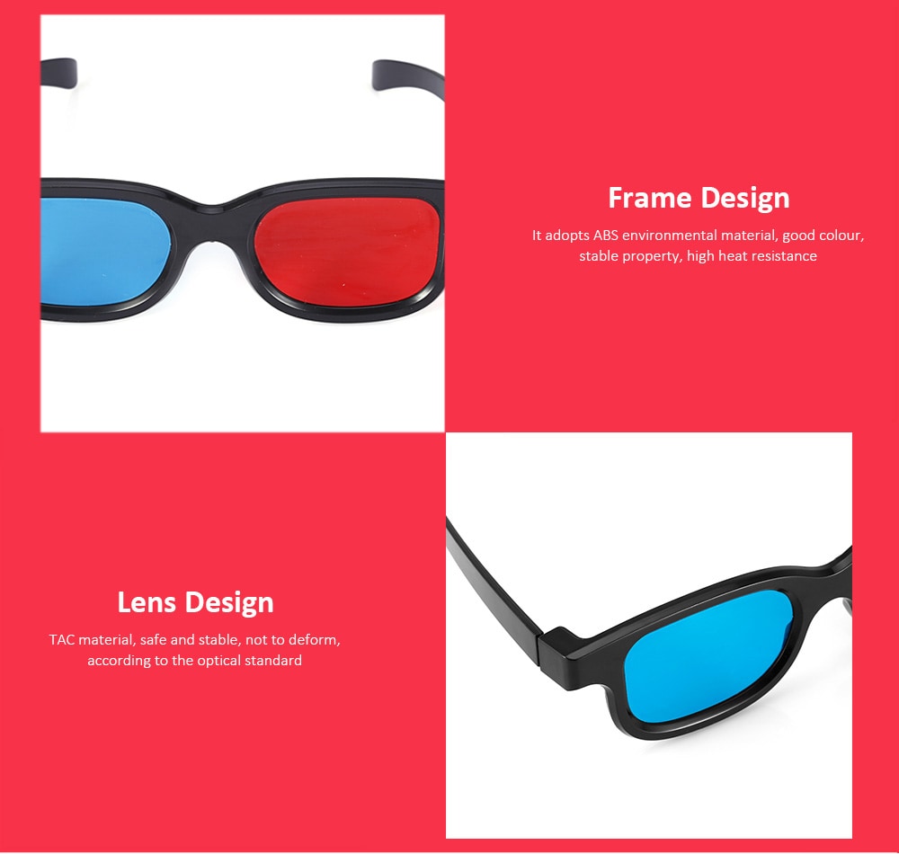 Red And Blue Glasses Stereo 3D Glasses for TV / Computer / Projector- Multi Red And Blue Glasses Stereo 3D Glasses for TV / Computer / Projector- Multi
